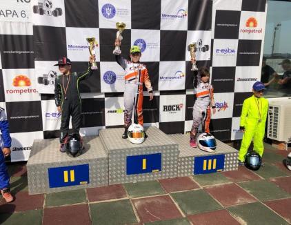 Trei clasări pe podium pentru tinerii orădeni în etapa Campionatului Național de Karting (FOTO)