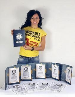 E certificat: Oradea e în Cartea Recordurilor. Organizatorii celei mai mari ore de Kangoo Jumps din lume şi-au primit diplomele (FOTO)