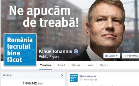 Klaus Iohannis, primul politician român cu peste 1 milion de fani pe Facebook