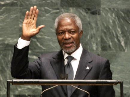 A murit fostul secretar general al ONU, Kofi Annan, laureat al premiului Nobel pentru Pace