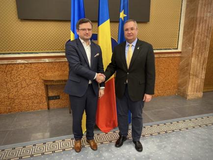 Ministrul de externe al Ucrainei, primit la București de Nicolae Ciucă: „Suntem recunoscători României” (FOTO)