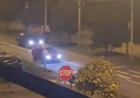 Cursă ilegală în Oradea: Dacia Solenza „bate” un Audi A4, doi tineri s-au ales cu dosar penal (VIDEO)
