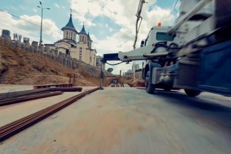 IMAGINI spectaculoase: Amenajarea pasajelor subterane din Piaţa Gojdu din Oradea a ajuns la jumătate (FOTO/VIDEO)