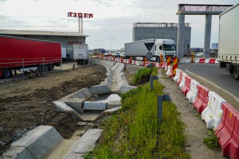 Cozile din sensul giratoriu de la intrarea pe drumul de Sântandrei ar putea dispărea în circa două luni (FOTO / VIDEO)