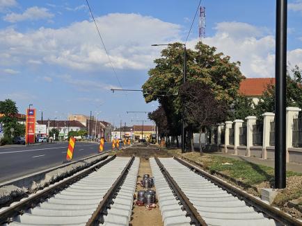 Circulația tramvaielor pe Calea Aradului din Oradea va fi reluată pe 9 septembrie (FOTO)