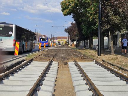 Circulația tramvaielor pe Calea Aradului din Oradea va fi reluată pe 9 septembrie (FOTO)