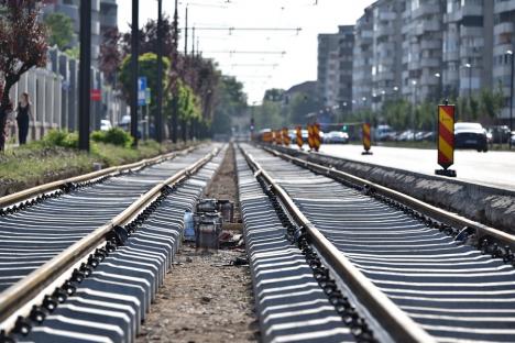 Circulația tramvaielor pe Calea Aradului din Oradea va fi reluată pe 9 septembrie (FOTO)