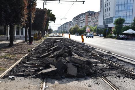 Circulația tramvaielor pe Calea Aradului din Oradea va fi reluată pe 9 septembrie (FOTO)