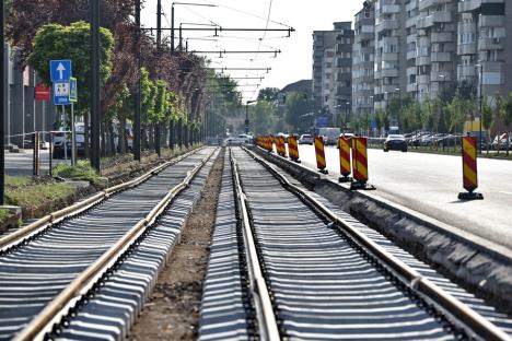 Circulația tramvaielor pe Calea Aradului din Oradea va fi reluată pe 9 septembrie (FOTO)