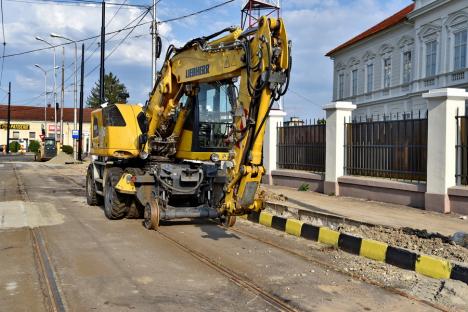 Circulația tramvaielor pe Calea Aradului din Oradea va fi reluată pe 9 septembrie (FOTO)