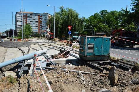Circulaţia tramvaielor pe strada Calea Aradului ar putea fi reluată peste două săptămâni (FOTO)
