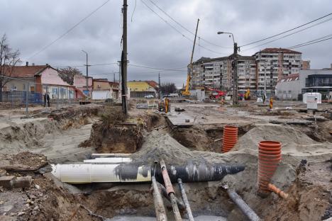 Se amenajează bretelele ocolitoare ale Pasajului Decebal, pentru reluarea circulaţiei pe strada Tudor Vladimirescu (FOTO)