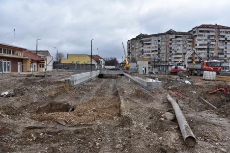 Se amenajează bretelele ocolitoare ale Pasajului Decebal, pentru reluarea circulaţiei pe strada Tudor Vladimirescu (FOTO)