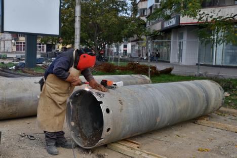 Capătă contur: Se lucrează la realizarea plăcii pasajului Decebal din Oradea (FOTO)