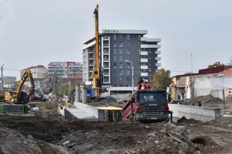 Capătă contur: Se lucrează la realizarea plăcii pasajului Decebal din Oradea (FOTO)