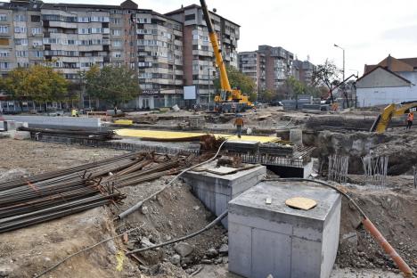 Capătă contur: Se lucrează la realizarea plăcii pasajului Decebal din Oradea (FOTO)