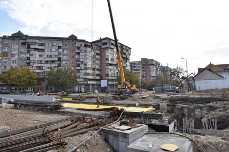 Capătă contur: Se lucrează la realizarea plăcii pasajului Decebal din Oradea (FOTO)