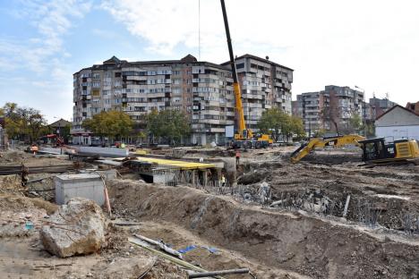 Capătă contur: Se lucrează la realizarea plăcii pasajului Decebal din Oradea (FOTO)