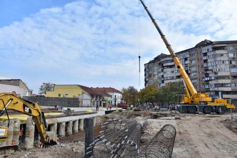 Capătă contur: Se lucrează la realizarea plăcii pasajului Decebal din Oradea (FOTO)