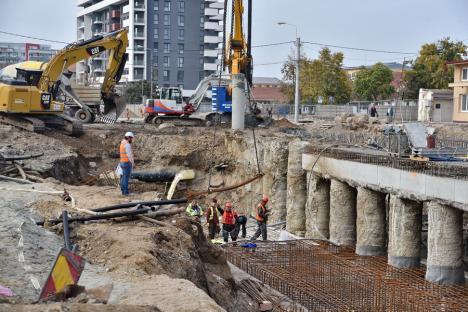 Capătă contur: Se lucrează la realizarea plăcii pasajului Decebal din Oradea (FOTO)