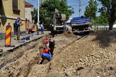 Accesul interzis! Strada Principatelor Unite din Oradea va rămâne în şantier cel puţin până la jumătatea lunii august (FOTO / VIDEO)