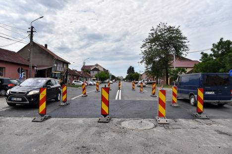 Lucrările de lărgire a străzii Meşteşugarilor din Oradea la două benzi pe sens sunt în curs de finalizare (FOTO)