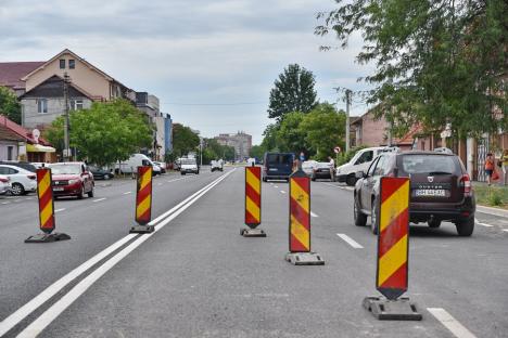 Lucrările de lărgire a străzii Meşteşugarilor din Oradea la două benzi pe sens sunt în curs de finalizare (FOTO)