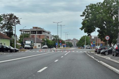 Lucrările de lărgire a străzii Meşteşugarilor din Oradea la două benzi pe sens sunt în curs de finalizare (FOTO)