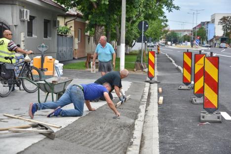 Lucrările de lărgire a străzii Meşteşugarilor din Oradea la două benzi pe sens sunt în curs de finalizare (FOTO)