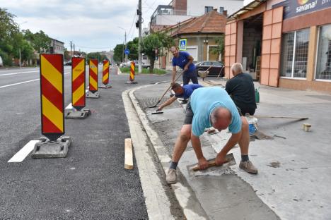 Lucrările de lărgire a străzii Meşteşugarilor din Oradea la două benzi pe sens sunt în curs de finalizare (FOTO)