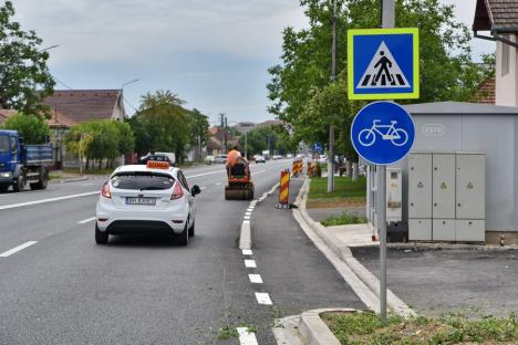 Lucrările de lărgire a străzii Meşteşugarilor din Oradea la două benzi pe sens sunt în curs de finalizare (FOTO)