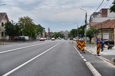 Lucrările de lărgire a străzii Meşteşugarilor din Oradea la două benzi pe sens sunt în curs de finalizare (FOTO)