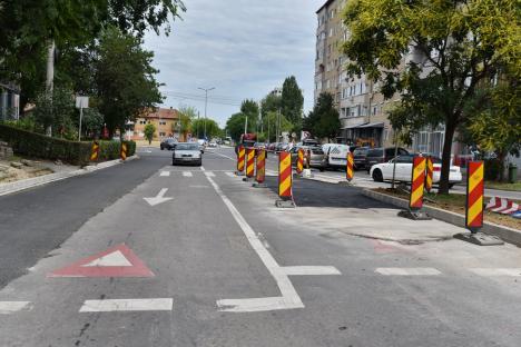 Lucrările de lărgire a străzii Meşteşugarilor din Oradea la două benzi pe sens sunt în curs de finalizare (FOTO)