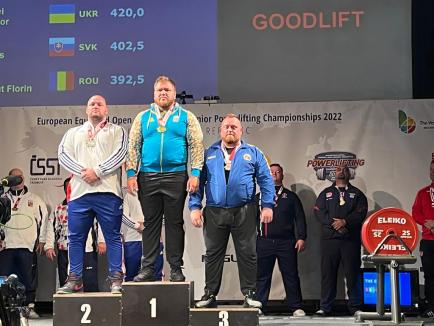 Florin Ionuţ Lupaş s-a întors cu două medalii de bronz de la Campionatul European de Powerlifting