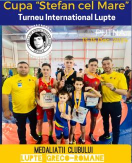 Rezultate bune pentru sportivii orădeni de la Școala de Lupte „Ștefan Rusu” la Cupa „Ștefan cel Mare”