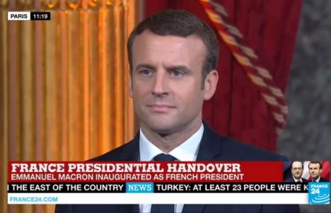 Emmanuel Macron a fost investit în funcţia de preşedinte al Franţei: 'Vom fi un exemplu de popor care-şi asumă valorile democraţiei' (VIDEO)