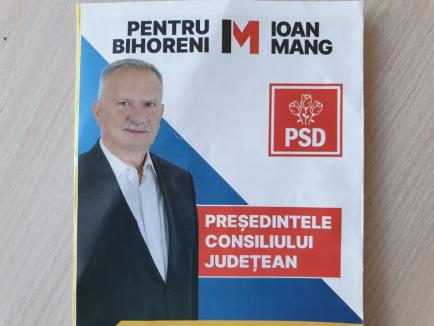 June-prim: Șeful PSD Bihor, Ioan Mang, s-a 'photoshopat' și pe pliantele electorale (FOTO)