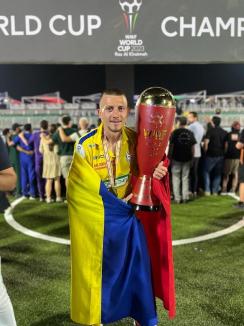 Primul în lume: Povestea orădeanului Marius Balogh, golgheterul campionatului mondial de minifotbal (FOTO/VIDEO)