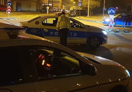 Incident în Oradea: Poliţist lovit intenţionat cu maşina de un taximetrist care nu a vrut să-i dea socoteală