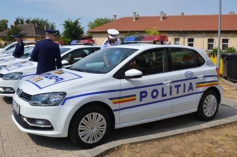 Şi poliţiştii greşesc: O maşină de Poliţie a ajuns în şanţ lângă Salonta