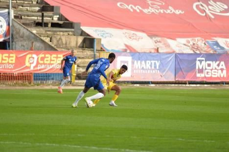 Meciul dintre FC Bihor și FC U Craiova s-a încheiat la egalitate. Tânărul Andrei Moga a înscris primul său gol în Liga a II-a 