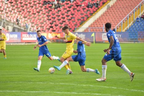 Meciul dintre FC Bihor și FC U Craiova s-a încheiat la egalitate. Tânărul Andrei Moga a înscris primul său gol în Liga a II-a 