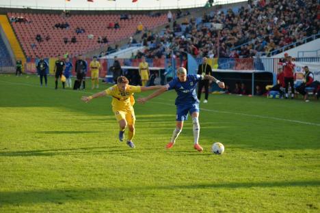 Meciul dintre FC Bihor și FC U Craiova s-a încheiat la egalitate. Tânărul Andrei Moga a înscris primul său gol în Liga a II-a 