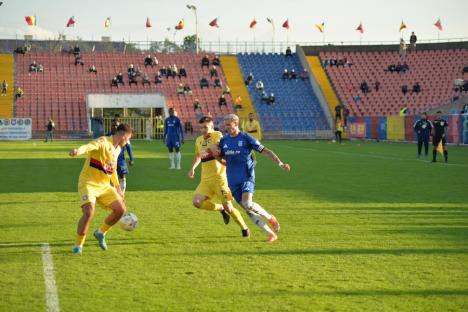 Meciul dintre FC Bihor și FC U Craiova s-a încheiat la egalitate. Tânărul Andrei Moga a înscris primul său gol în Liga a II-a 