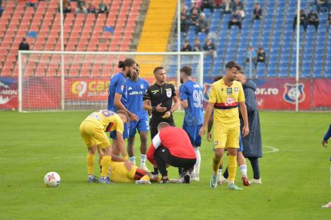 Meciul dintre FC Bihor și FC U Craiova s-a încheiat la egalitate. Tânărul Andrei Moga a înscris primul său gol în Liga a II-a 