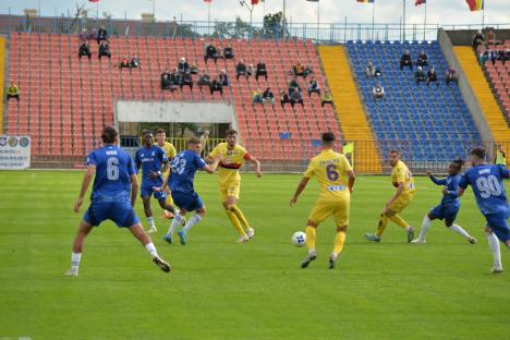 Meciul dintre FC Bihor și FC U Craiova s-a încheiat la egalitate. Tânărul Andrei Moga a înscris primul său gol în Liga a II-a 