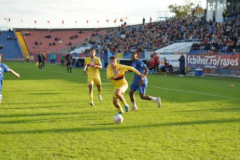 Meciul dintre FC Bihor și FC U Craiova s-a încheiat la egalitate. Tânărul Andrei Moga a înscris primul său gol în Liga a II-a 