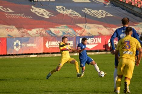 Meciul dintre FC Bihor și FC U Craiova s-a încheiat la egalitate. Tânărul Andrei Moga a înscris primul său gol în Liga a II-a 