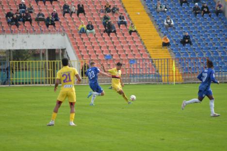 Meciul dintre FC Bihor și FC U Craiova s-a încheiat la egalitate. Tânărul Andrei Moga a înscris primul său gol în Liga a II-a 