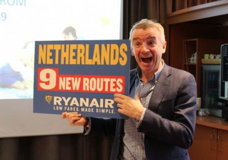 Încă o destinaţie pe calea aerului! Directorul executiv al Ryanair anunţă curse Oradea - Eindhoven din iarnă